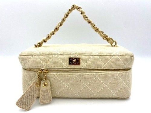 Borsa chanel beige lana punto - borsa,